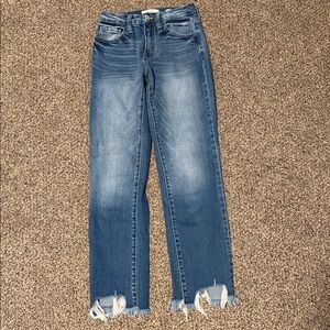 KanCan Distressed Blue Ankle Jeans